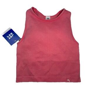 Joy Lab Pink Seamless Crop Tank‎ Womens Small NWT Ribbed Athletic Top